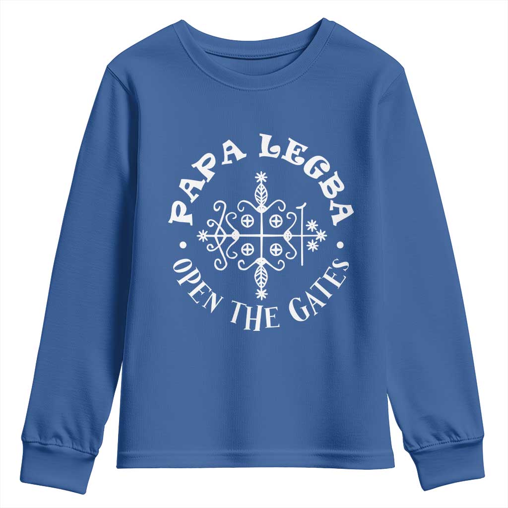 Papa Legba Youth Sweatshirt Open The Gates Louisiana Voodoo Loa Veve