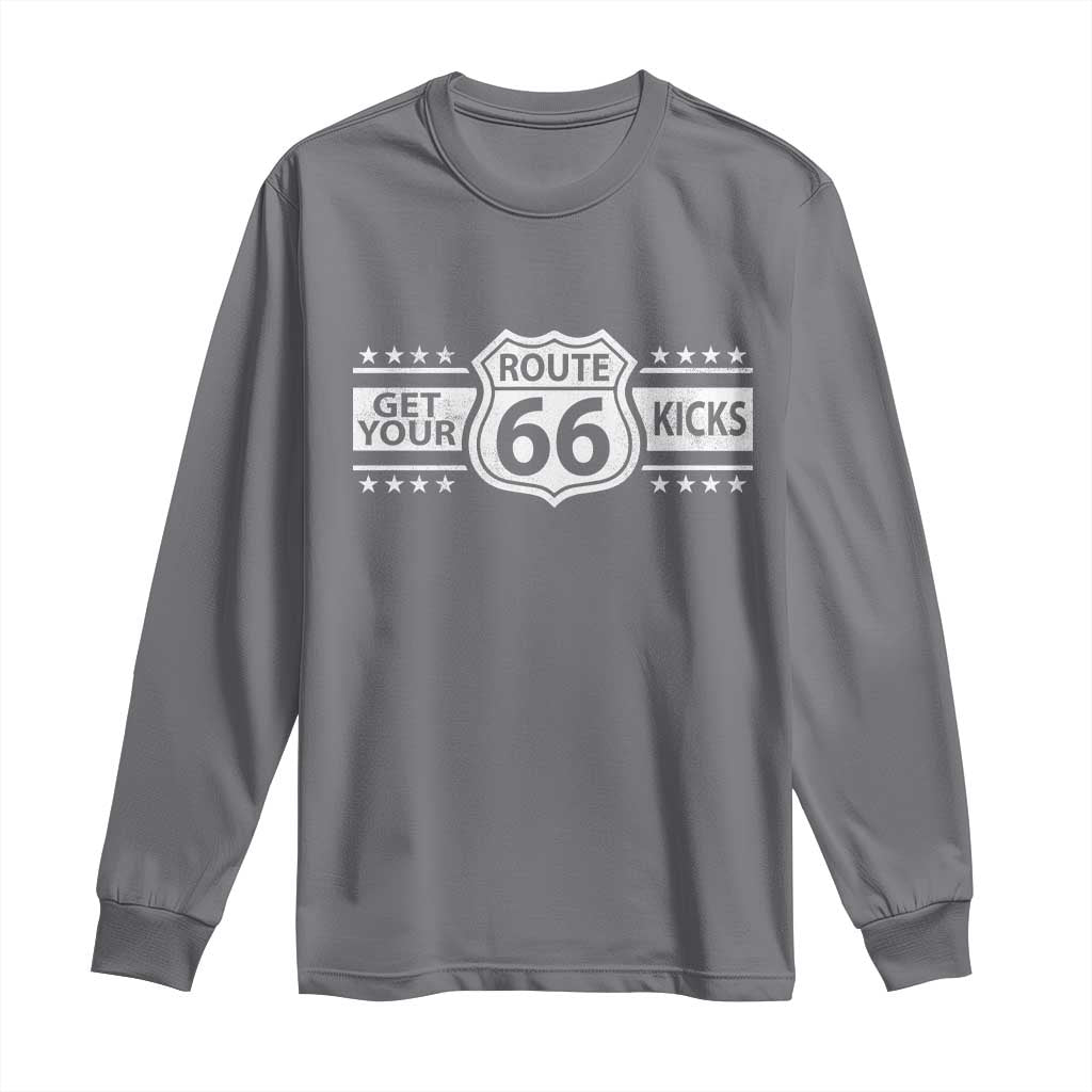 Route Highway 66 Long Sleeve Shirt Get Your Kicks American Road Trip