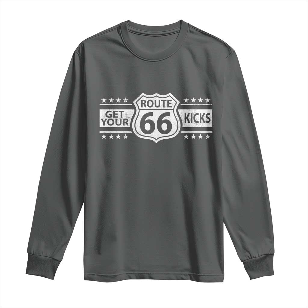 Route Highway 66 Long Sleeve Shirt Get Your Kicks American Road Trip