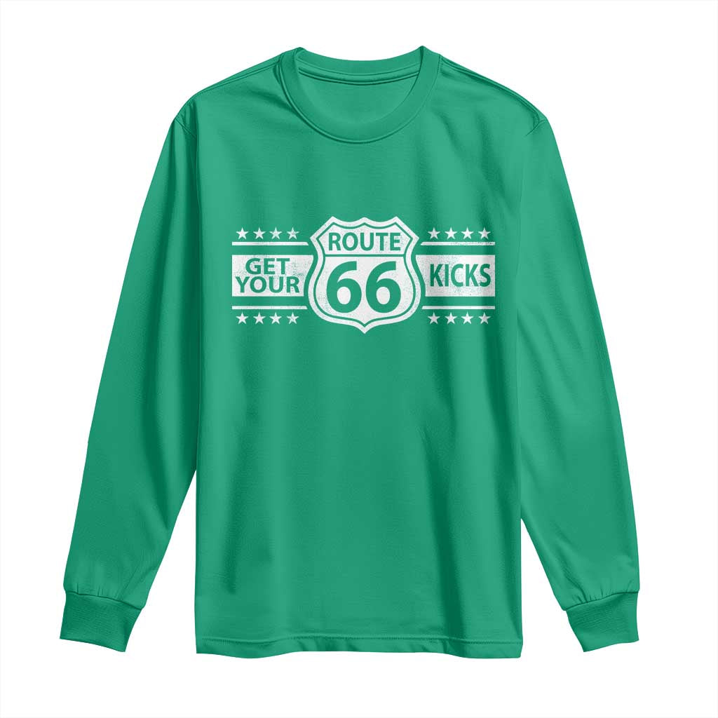 Route Highway 66 Long Sleeve Shirt Get Your Kicks American Road Trip