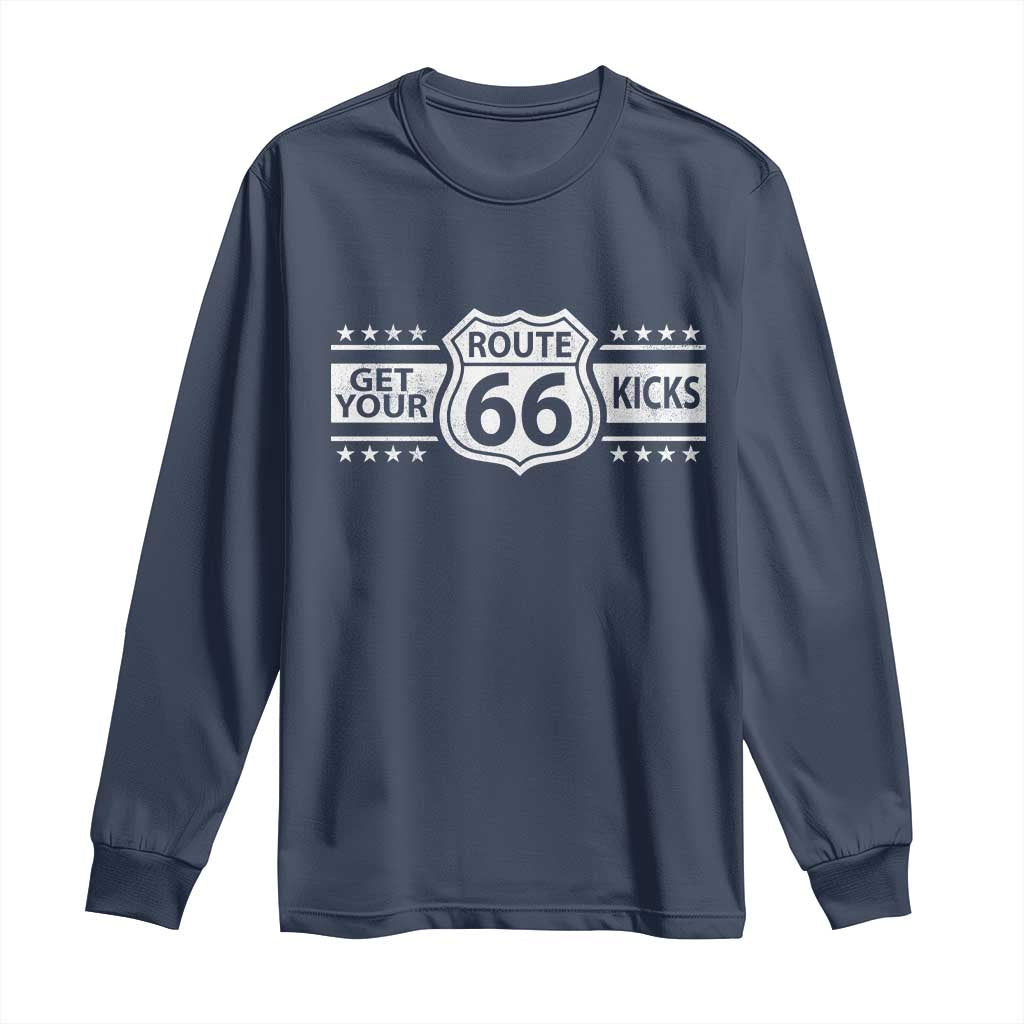 Route Highway 66 Long Sleeve Shirt Get Your Kicks American Road Trip
