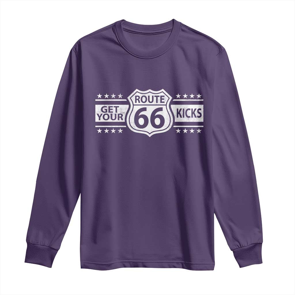 Route Highway 66 Long Sleeve Shirt Get Your Kicks American Road Trip
