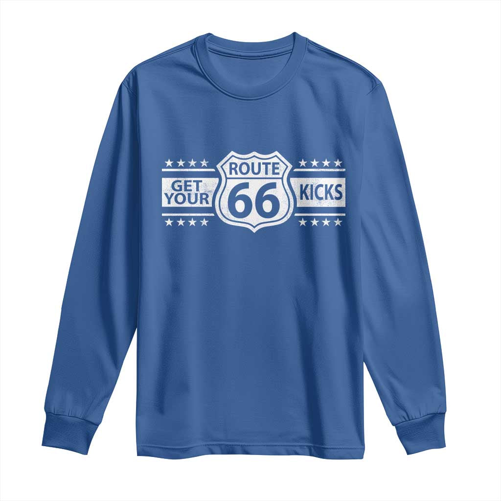 Route Highway 66 Long Sleeve Shirt Get Your Kicks American Road Trip