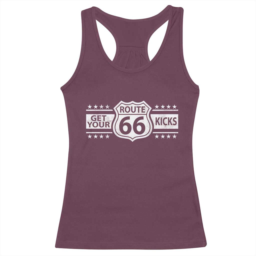 Route Highway 66 Racerback Tank Top Get Your Kicks American Road Trip