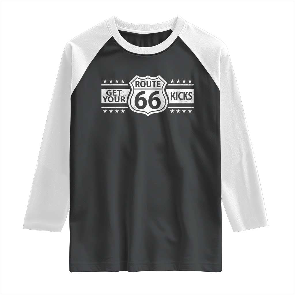 Route Highway 66 Raglan Shirt Get Your Kicks American Road Trip