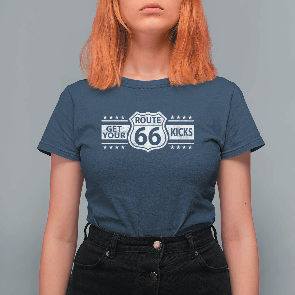 Route Highway 66 T Shirt For Women Get Your Kicks American Road Trip