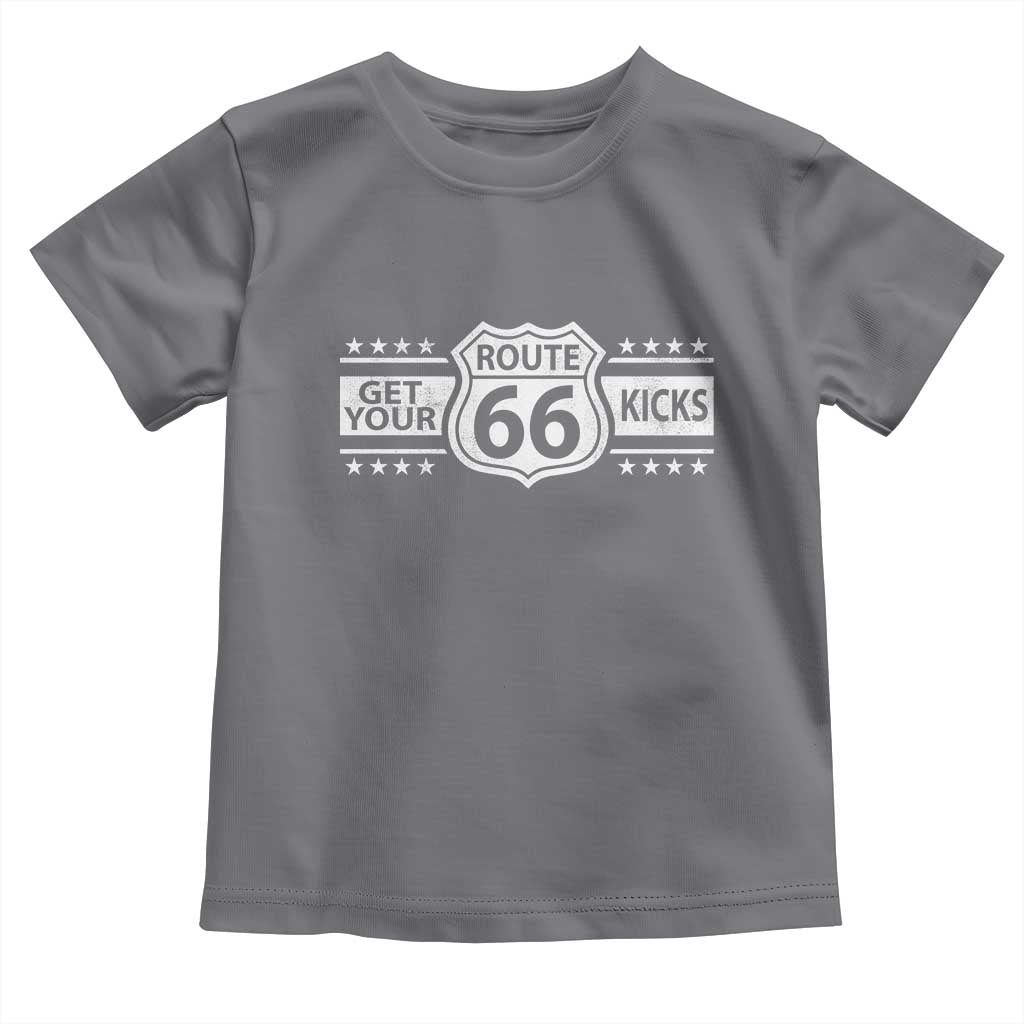 Route Highway 66 Toddler T Shirt Get Your Kicks American Road Trip