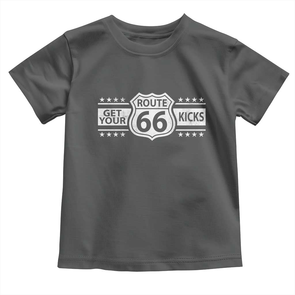 Route Highway 66 Toddler T Shirt Get Your Kicks American Road Trip