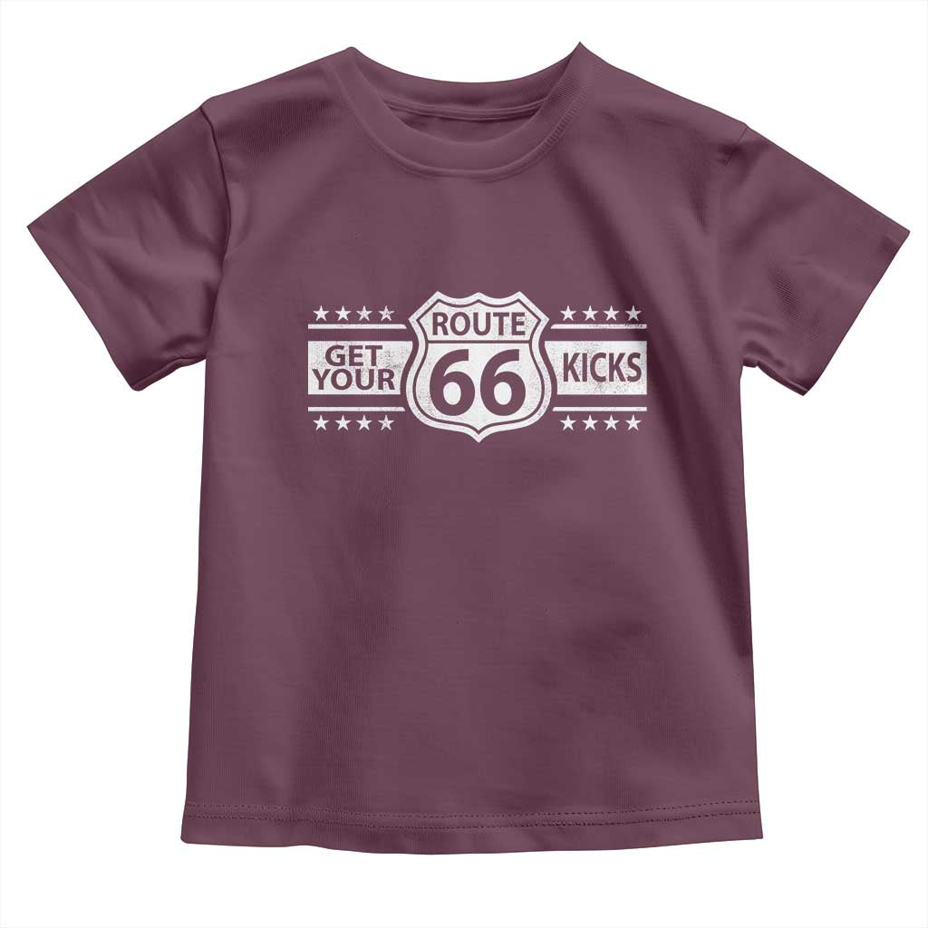 Route Highway 66 Toddler T Shirt Get Your Kicks American Road Trip