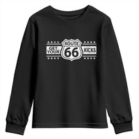 Route Highway 66 Youth Sweatshirt Get Your Kicks American Road Trip