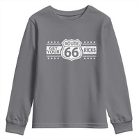 Route Highway 66 Youth Sweatshirt Get Your Kicks American Road Trip