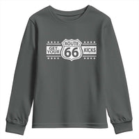 Route Highway 66 Youth Sweatshirt Get Your Kicks American Road Trip
