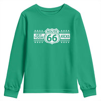 Route Highway 66 Youth Sweatshirt Get Your Kicks American Road Trip