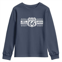 Route Highway 66 Youth Sweatshirt Get Your Kicks American Road Trip