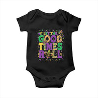 Mardi Gras Let The Good Times Roll Baby Onesie Funny Carnival