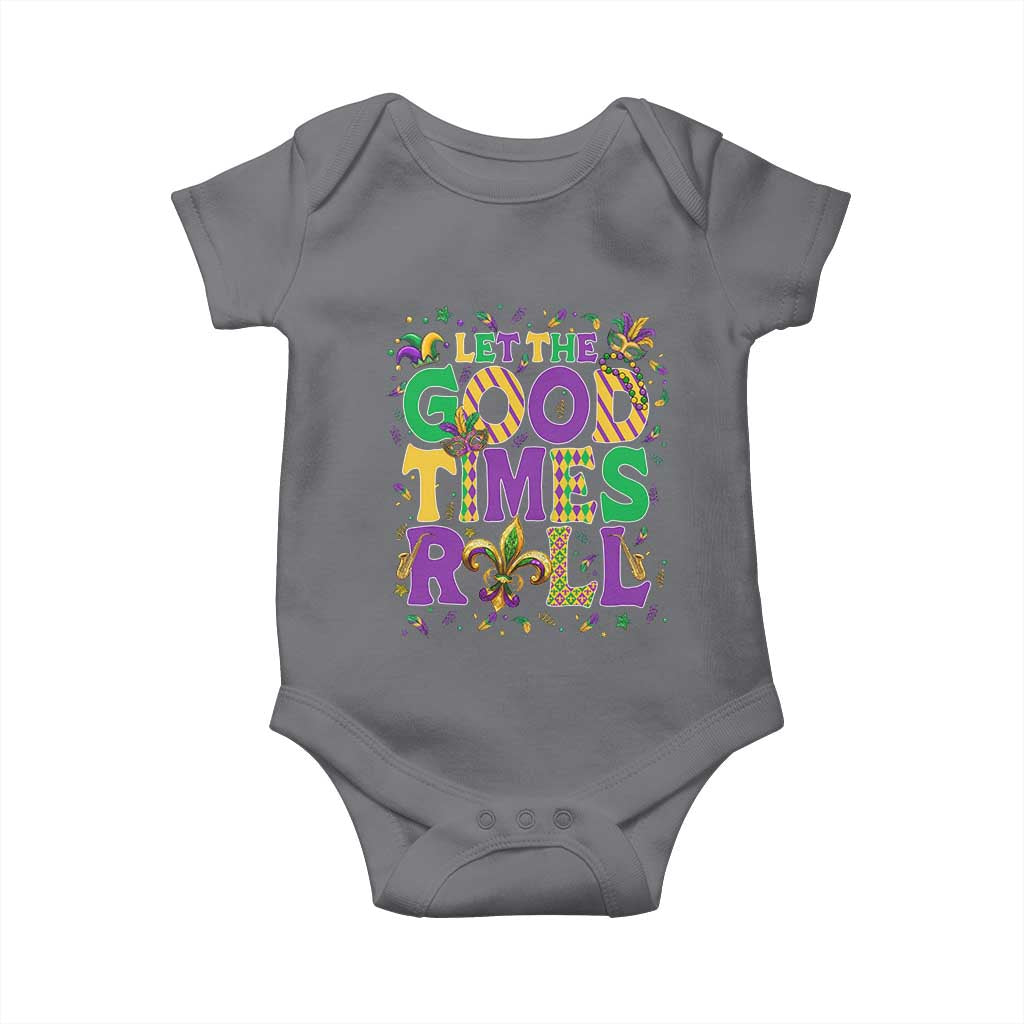 Mardi Gras Let The Good Times Roll Baby Onesie Funny Carnival