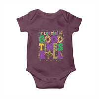 Mardi Gras Let The Good Times Roll Baby Onesie Funny Carnival