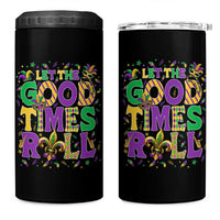 Mardi Gras Let The Good Times Roll 4 in 1 Can Cooler Tumbler Funny Carnival