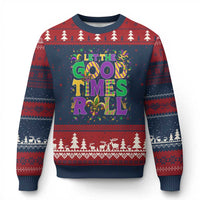 Mardi Gras Let The Good Times Roll Ugly Christmas Sweater Funny Carnival