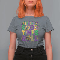 Mardi Gras Let The Good Times Roll T Shirt For Women Funny Carnival