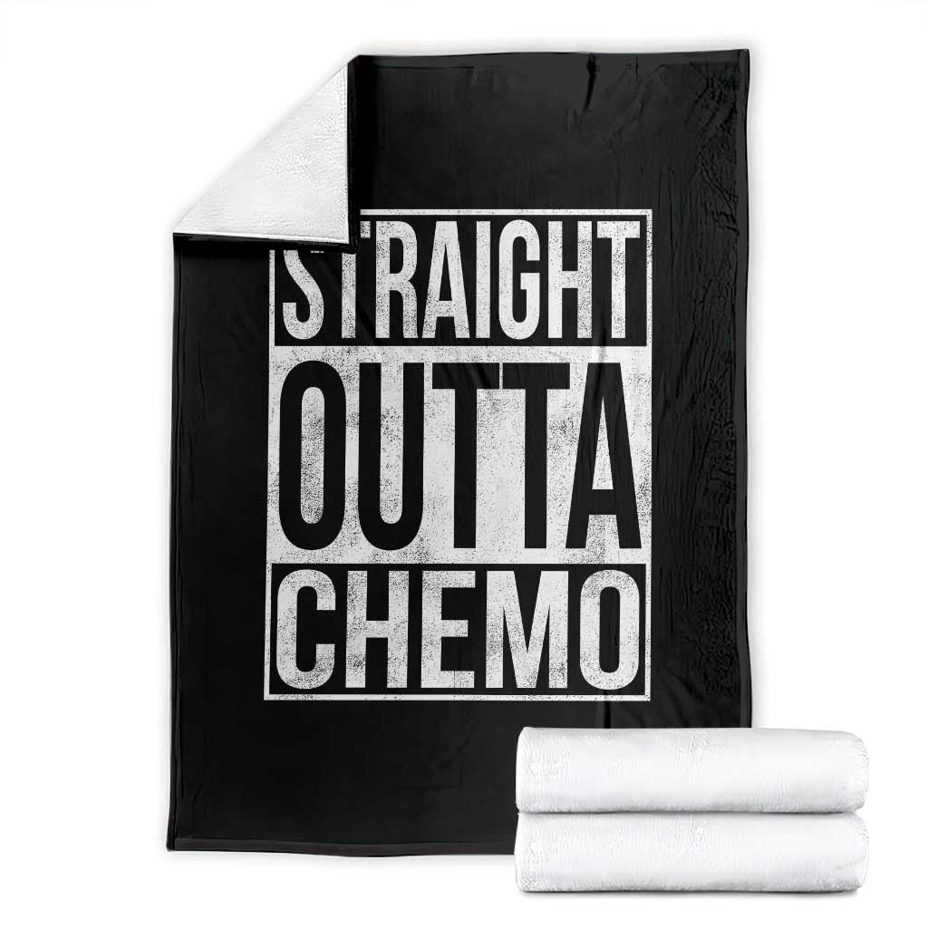 Straight Outta Chemo Throw Blanket Funny Battle Cancer Gift