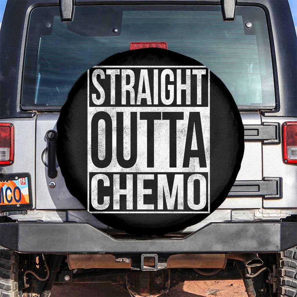 Straight Outta Chemo Spare Tire Cover Funny Battle Cancer Gift