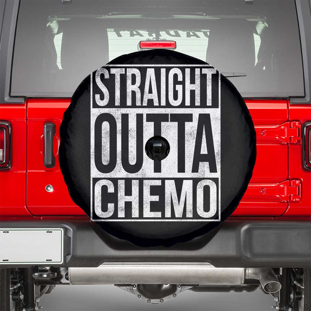 Straight Outta Chemo Spare Tire Cover Funny Battle Cancer Gift