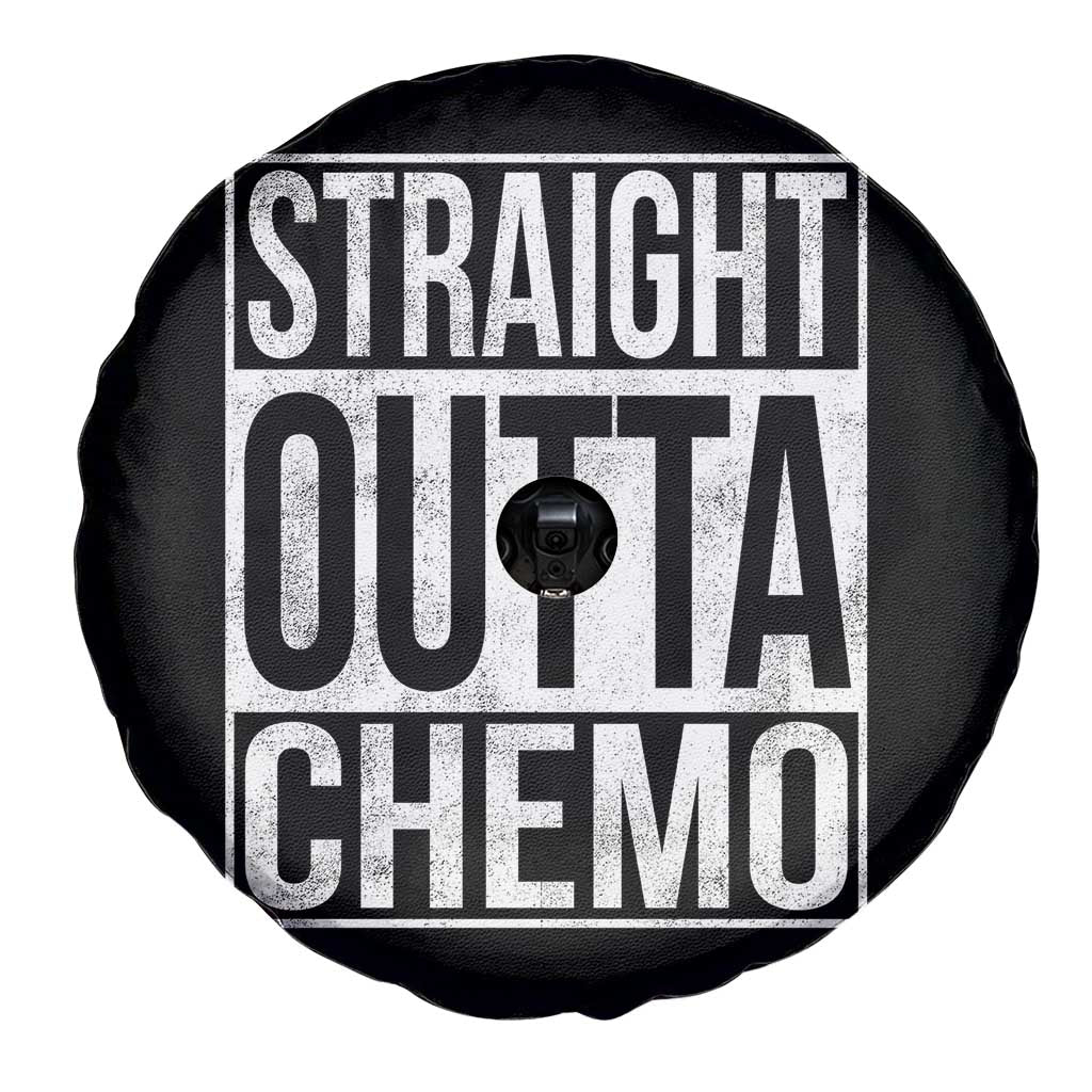 Straight Outta Chemo Spare Tire Cover Funny Battle Cancer Gift