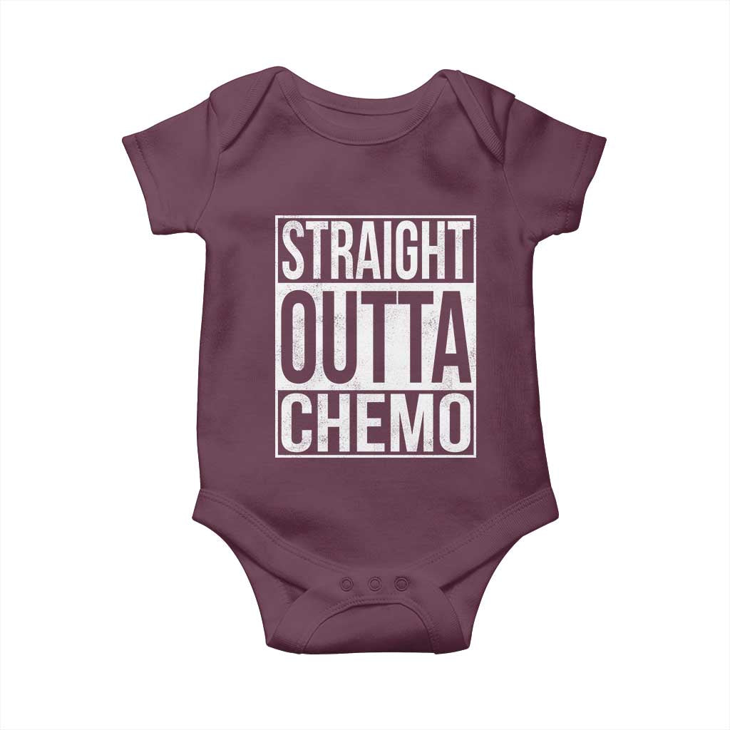 Straight Outta Chemo Baby Onesie Funny Battle Cancer Gift