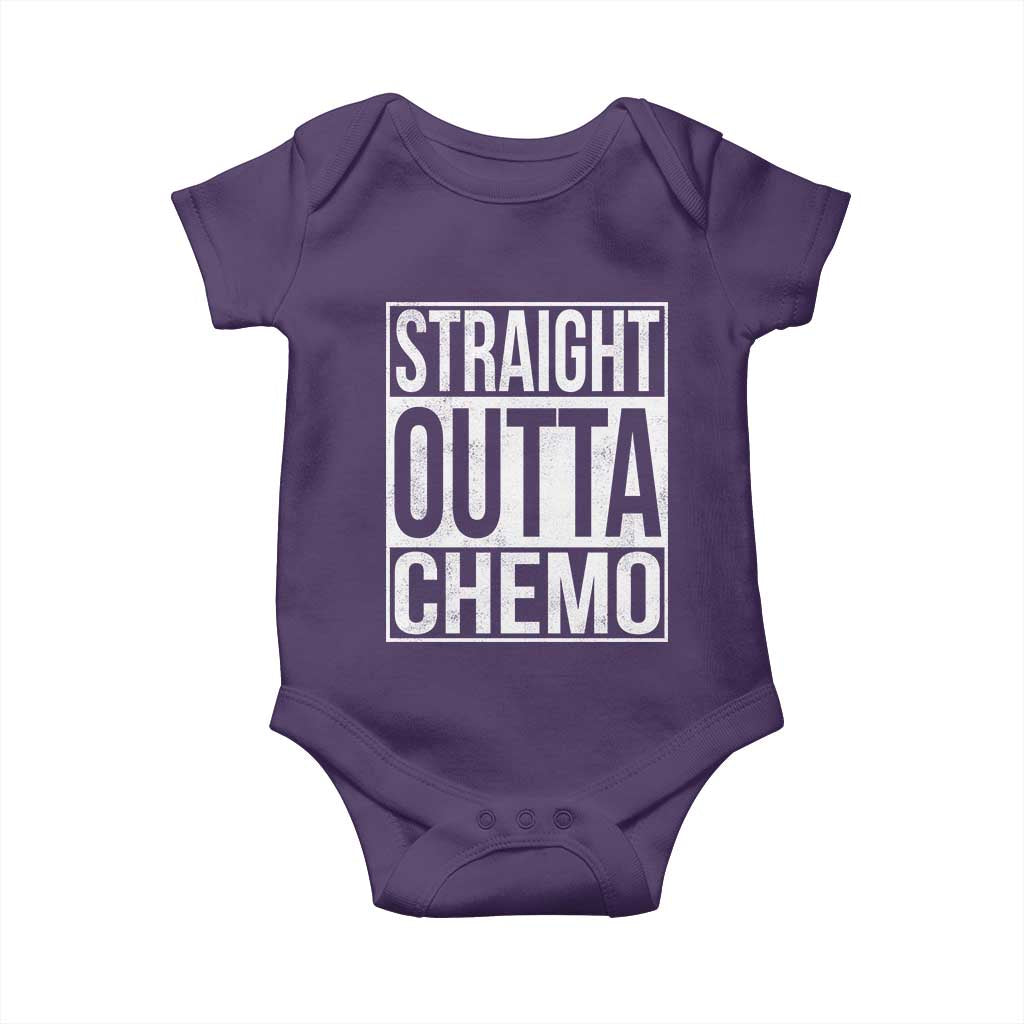 Straight Outta Chemo Baby Onesie Funny Battle Cancer Gift