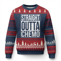 Straight Outta Chemo Ugly Christmas Sweater Funny Battle Cancer Gift