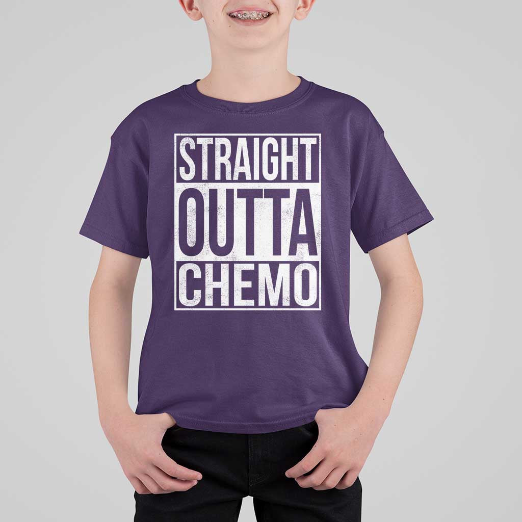 Straight Outta Chemo T Shirt For Kid Funny Battle Cancer Gift