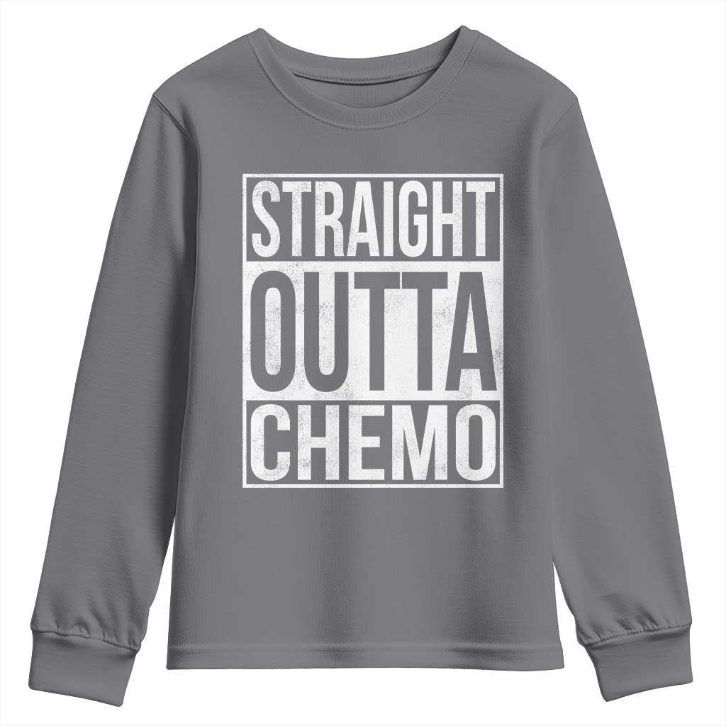 Straight Outta Chemo Youth Sweatshirt Funny Battle Cancer Gift