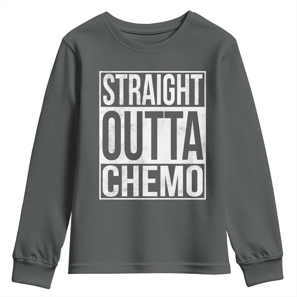 Straight Outta Chemo Youth Sweatshirt Funny Battle Cancer Gift