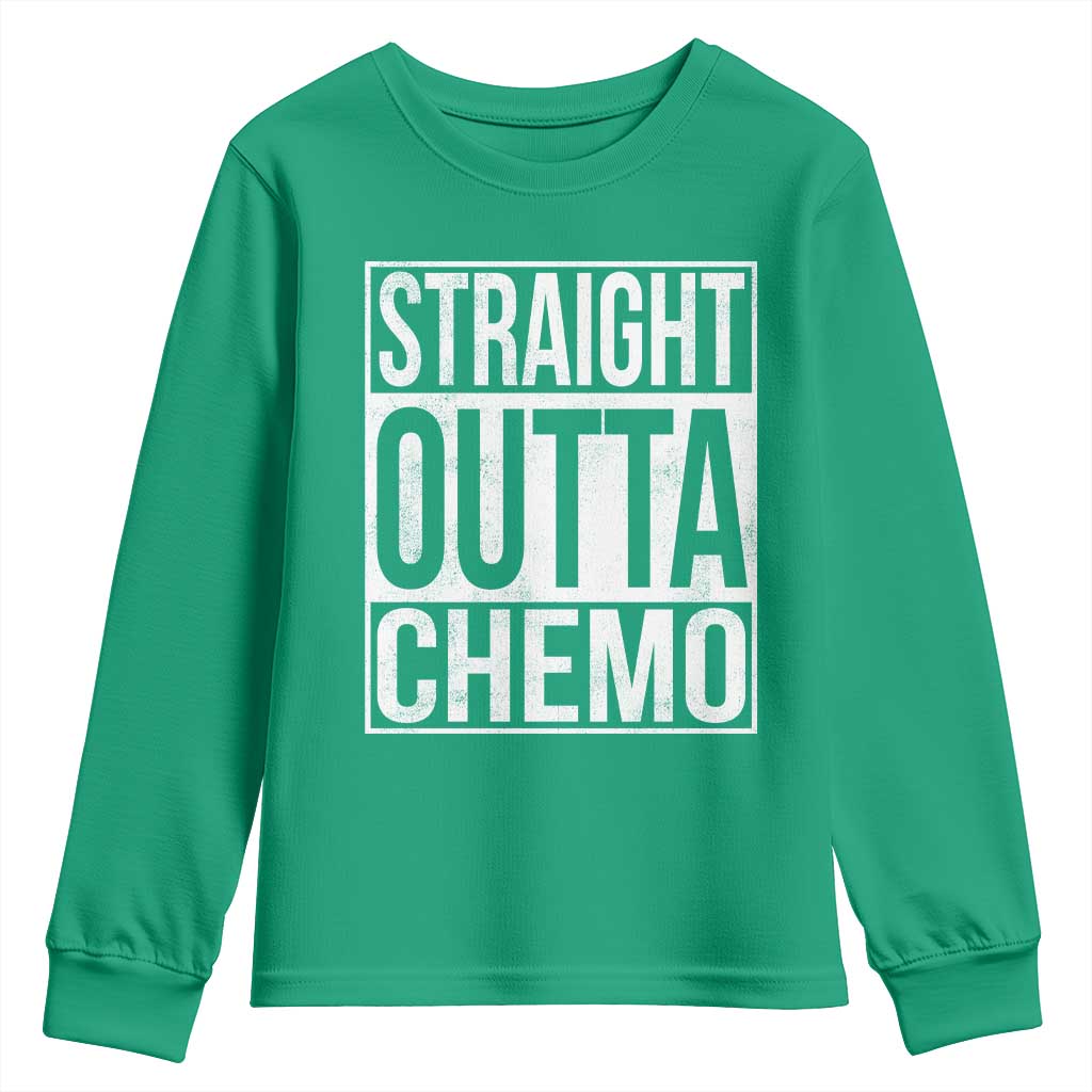 Straight Outta Chemo Youth Sweatshirt Funny Battle Cancer Gift