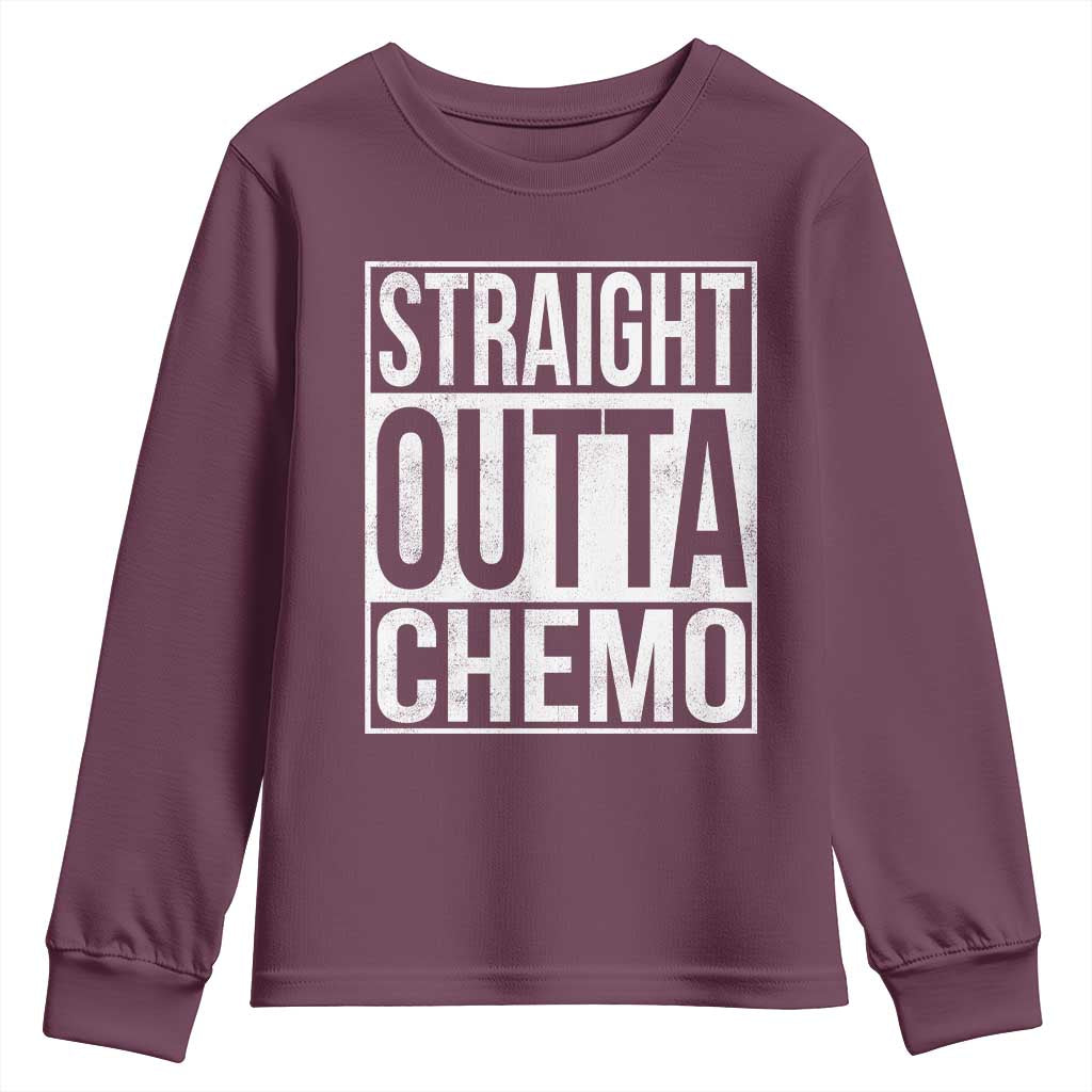Straight Outta Chemo Youth Sweatshirt Funny Battle Cancer Gift