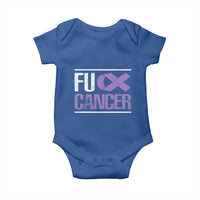 Fuck Cancer Baby Onesie Funny National Cancer Prevention Month Lavender Ribbon