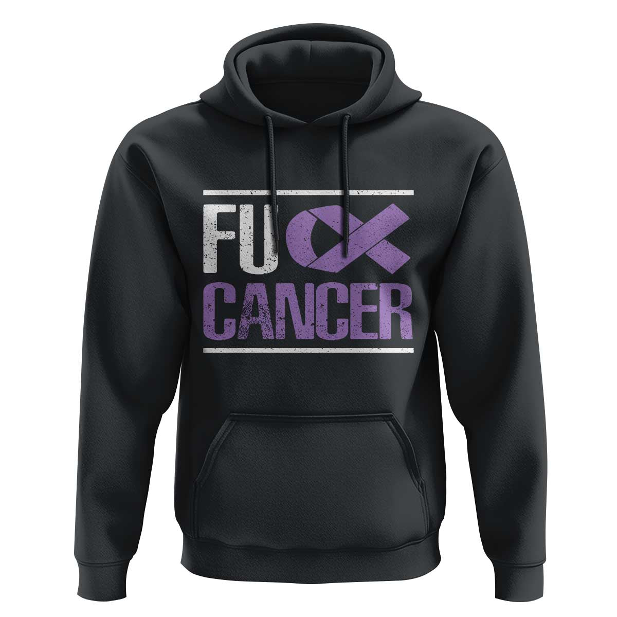 Fuck Cancer Hoodie Funny National Cancer Prevention Month Lavender Ribbon