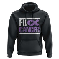 Fuck Cancer Hoodie Funny National Cancer Prevention Month Lavender Ribbon