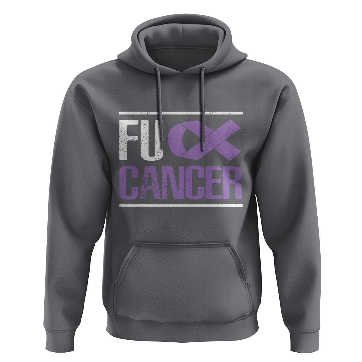 Fuck Cancer Hoodie Funny National Cancer Prevention Month Lavender Ribbon