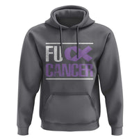 Fuck Cancer Hoodie Funny National Cancer Prevention Month Lavender Ribbon
