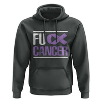 Fuck Cancer Hoodie Funny National Cancer Prevention Month Lavender Ribbon