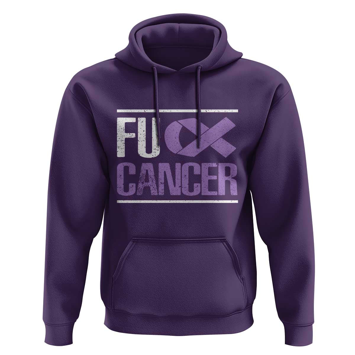 Fuck Cancer Hoodie Funny National Cancer Prevention Month Lavender Ribbon