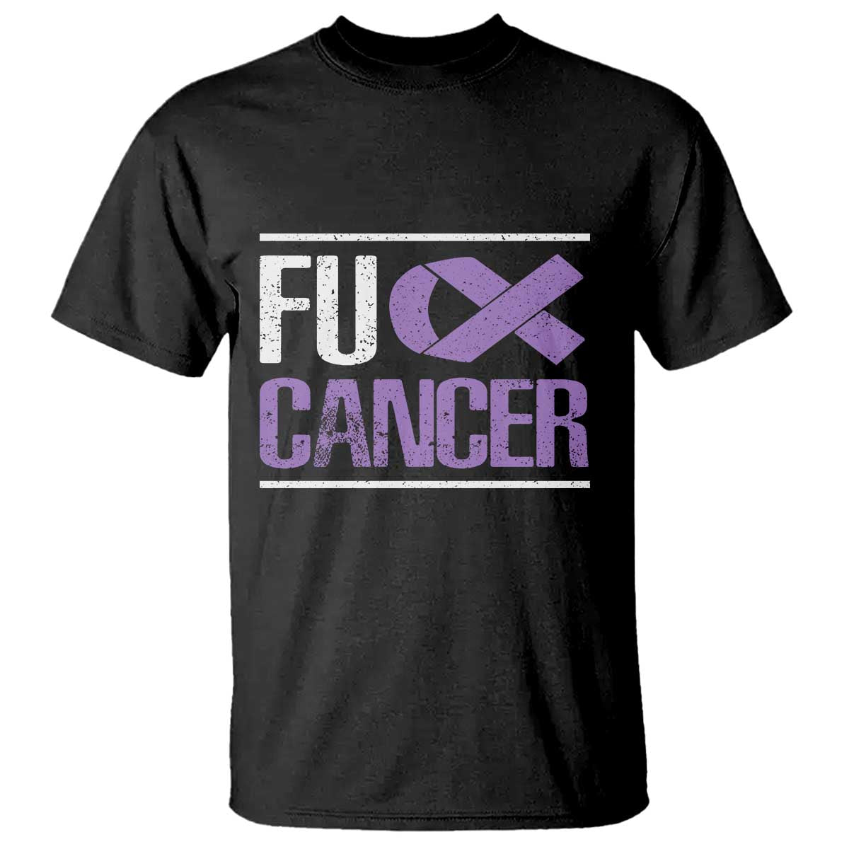 Fuck Cancer T Shirt Funny National Cancer Prevention Month Lavender Ribbon