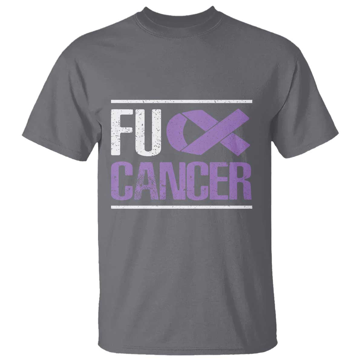 Fuck Cancer T Shirt Funny National Cancer Prevention Month Lavender Ribbon