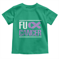 Fuck Cancer Toddler T Shirt Funny National Cancer Prevention Month Lavender Ribbon