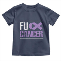 Fuck Cancer Toddler T Shirt Funny National Cancer Prevention Month Lavender Ribbon