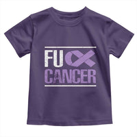 Fuck Cancer Toddler T Shirt Funny National Cancer Prevention Month Lavender Ribbon