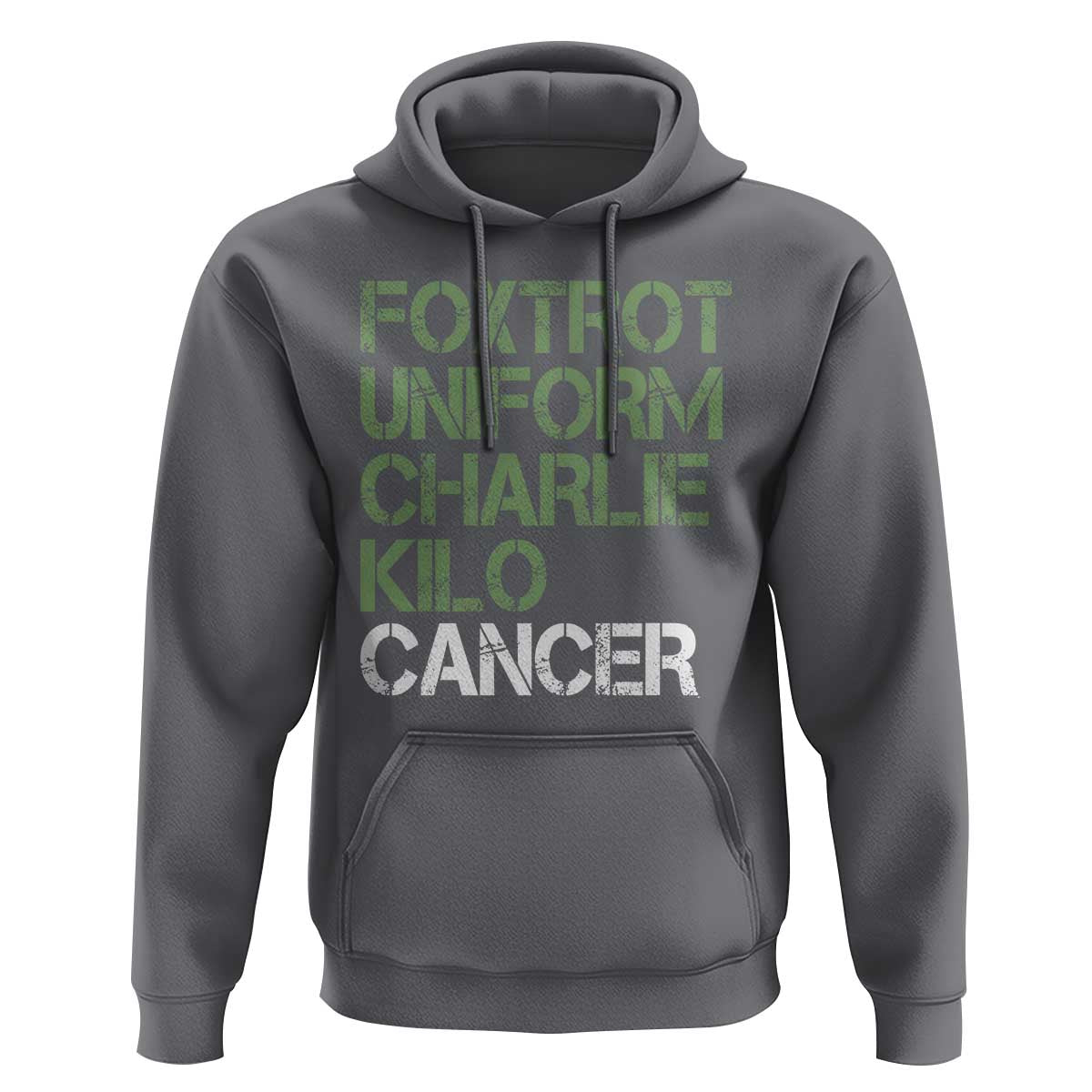 Foxtrot Uniform Charlie Kilo Cancer Hoodie Funny Fuck Cancer Military Alphabet