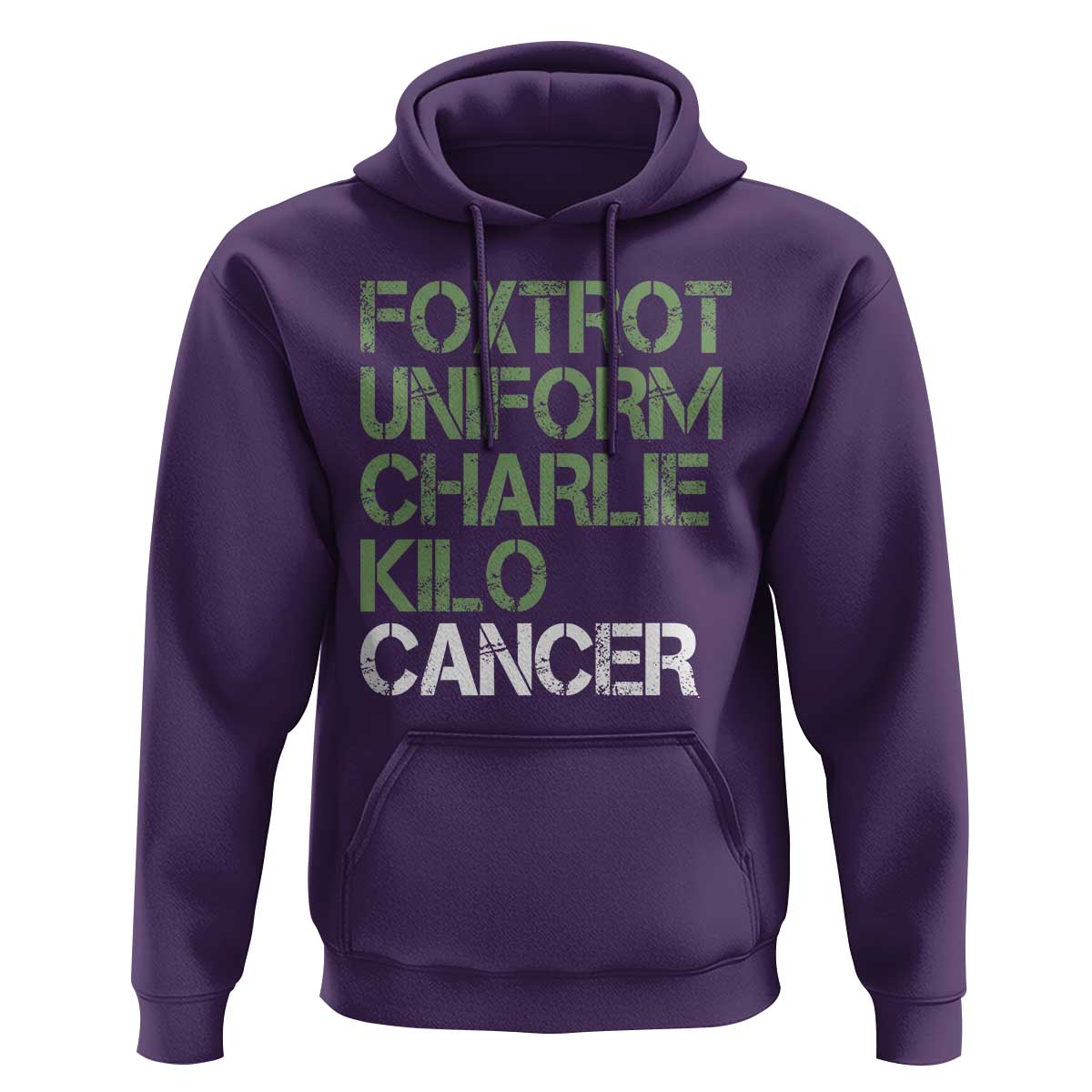 Foxtrot Uniform Charlie Kilo Cancer Hoodie Funny Fuck Cancer Military Alphabet